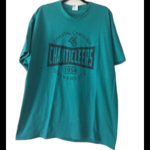 Port & Co T-Shirt Men’s Size 2XL Color Teal Coastal Carolina Chanticleers Tee